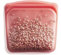 Stasher Bolsa de almacenamiento reutilizable de silicona, sándwich (rojo) | Contenedor de almacenamiento de preparación de comidas | almuerzo, viajes, maquillaje, bolsa de gimnasio | congelador, horno