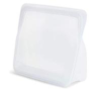 Stasher - Bolsa reutilizable de silicona de grado alimenticio platino para comer desde/cocinar, congelar y almacenar en/organizar/viajar, 17,80 x 20,30 cm, 1,65 litros/56 onzas líquidas, transparente transparente