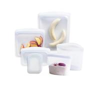 Stasher Paquete de 6 transparentes: bolsillo, cuenco de 1 taza, sándwich, cuenco de 2 tazas, medio galón, aperitivo