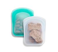 Stasher silicona reutilizable, bolsillo (transparente + aguamarina)