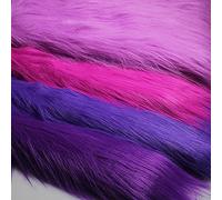 Stasy Púrpura Tela De Piel Sintética Pila Larga 12cm lanuda 50x170cm para Manualidades Bricolaje Cosplay Soporte Foto Fondo Fursuit Alfombras Trajes Decoración(Color:3 Purple)