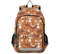 State Bags - Mochila para niños de 8 a 12 años: bolsas de libros casuales para la escuela secundaria en varios colores - Zorro naranja de dibujos animados