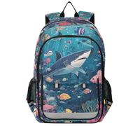 State Bags - Mochila para niños de 8 a 12 unidades, ligera, en varios colores, diseño de peces con temática oceánica