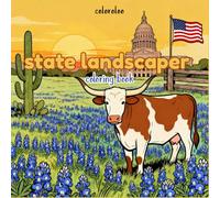 state landscaper coloring book: Bold & Easy Scenic Views of American States - Relaxing Nature Landscapes Coloring Book for Adults and Teens