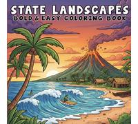 State Landscapes: A Bold & Easy Coloring Book for Adults and Teens Featuring Scenic Views, Mountains, Forests, and Relaxing Views