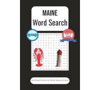 State of Maine Word Search Puzzle Book: Word Searches with Easy-to-Read Print about The State of Maine - Gift for Vacations, Holidays, and Free Time | 6X9 Inches, 50+ Puzzles...Gift