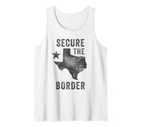 State of Texas Graphic - Secure The Border USA Camiseta sin Mangas