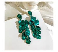 Statement Acrylic Petal Flower Long For Women Irregular Geometric Enamel Fashion Drop High-End Earrings