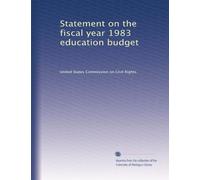 Statement on the fiscal year 1983 education budget
