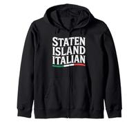 Staten Island Italiana Nueva York Italia Bandera Inmigrante Orgullo Sudadera con Capucha