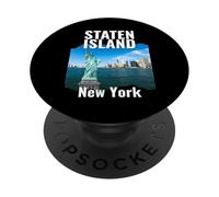 Staten Island Nueva York Recuerdo Estatua de la Libertad Estados Unidos PopSockets PopGrip Adhesivo