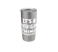 Staten island viaje amante cosa que no entenderías Vaso térmico de acero inoxidable de doble pared