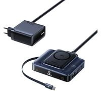 Statie incarcare Baseus Nomos NH21 6-in-1 245W, BPS 3.0, Qi2, Display LCD, Negru