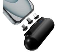 Statik Snap-N-Charge - Mini cargador portátil para iPhone, banco de energía magnético, paquete de batería de 3000 mAh, 10 W, puntas magnéticas 3 en 1, USB C, micro USB e iProduct, elegante batería