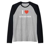 Station de ski Gérardmer France Ville I Love Gérardmer Camiseta Manga Raglan