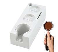 Station de Tassage - Support Porte-Filtre Anti-Dérapant | Porte-Tamper Organisateur | Pour Comptoir Cuisine Bar Boutique Appartement Dortoir, Accessoires, Base Robuste Bois Silicone