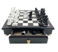 Station Set White Black Version + Glossy Finish Black Wood New