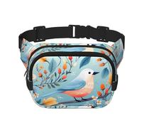 Stationary Bird Fitness - Bolso de hombro de viaje de moda e informal, riñonera cuadrada de doble capa, color negro, talla única, Negro, One Size