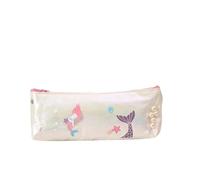 Stationery Bag 1 Pieza De Lytwtw's Kawaii Linda Sirena Perla Bolígrafo Bolsita Escolar Estacionario Recibe Herramientas De Maquillaje Cosmética-Blanco