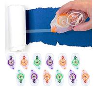 Stationery Island 12 Piezas Cinta Pegamento Roller, 10m x 8mm Cinta Adhesiva Doble Cara Dispensador, Pegamento en Cinta Doble para Manualidades en Oficina Escolar De Tarjetas, Bullet Grid Journal