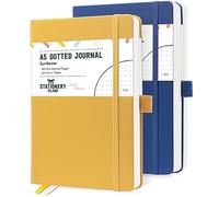Stationery Island A5 bullet dotted journals - Paquete de 2 - Cuadernos de tapa dura con puntos con 180 páginas numeradas, papel grueso de 120 g / m2 y tamaño de 5.3 "x8.4 - diario, planificar