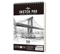 STATIONERY ISLAND Bloc de Dibujo, A4 Sketchbook 180g/m² Papel Grueso, 100 Páginas/50 Hojas Encuadernadas en Espiral Cuaderno de Dibujo 1 Pack