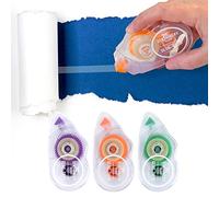 Stationery Island Cinta Pegamento Roller 10m x 8mm Cinta Adhesiva Doble Cara Dispensador, Pegamento en Cinta Doble para Manualidades en Oficina Escolar De Tarjetas, Bullet Grid Journal