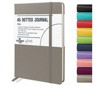 Stationery Island Cuaderno Punteado A5 Notebook Gris Pizarra - Libreta A5 Bullet Dotted Journal Puntos de Tapa Dura Con 180 Páginas 120gsm Papel para Notas, Planificación, Estudio, Viajes, Diario