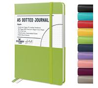 Stationery Island Cuaderno Punteado A5 Notebook Manzana Verde - Libreta A5 Bullet Dotted Journal Puntos de Tapa Dura Con 180 Páginas 120gsm Papel para Notas, Planificación, Estudio, Viajes, Diario