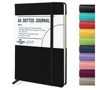 Stationery Island Cuaderno Punteado A5 Notebook Negro - Libreta A5 Bullet Dotted Journal Puntos de Tapa Dura Con 180 Páginas 120gsm Papel para Notas, Planificación, Estudio, Viajes, Diario