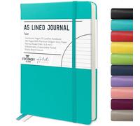 Stationery Island Cuaderno Rayado A5, Tapa Dura con Forro de Libreta con Papel Grueso Premium de 120 g/m², 180 Páginas de Tapa Dura con Rayas Para Escribir, Estudiar, Planificar, Escribir en Diario