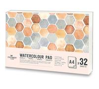 Stationery Island Papel Acuarela A4 300gr, 32 Hojas Cuaderno Acuarelas Bloc, Papel Acuarela A4 para Niños Adultos profesional Pintar, Dibujar y Bocetos