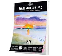 Stationery Island Papel Acuarela A5 300gr, 30 Hojas Cuaderno Acuarelas Bloc, Papel Acuarela A5 para Niños Adultos profesional Pintar, Dibujar y Bocetos
