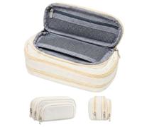 Stationery Organizer Pouch - Multi Compartment Pencil Case with Storage