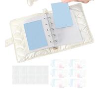 Stationery Pocket Notebook, cubierta transparente de páginas, 1,9 cm Journaling Sticker Spiral Notebook for Pupils Students Women Home Dorm Room School Study Room Writing Tool for Organized Convenient