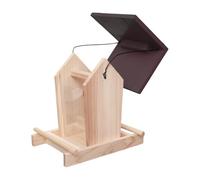 Stations d'alimentation pour oiseaux en bois avec cordes supérieures, perchoirs sur pied, bols de nourriture en forma de maison, supports de friandises pour perroquets, perruches, colibris, pinsons, a