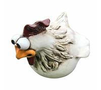 Statua Di Gallo Per Recinzione - Decorazione Per Recinziones A Galline | Resin Rooster Figurina Per Giardino, Simpatico Galletto In Resina, Decorazione Per Recinzione Con Un'espressione Divertente