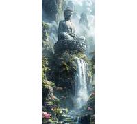 Statua Di Pietra Dipingere con i Numeri Adulti, Misura XXL 35x105cm,Fiori 1 Paint by Numbers Kit Principianti Con 3 Penne, Kit Fai Da Te, Hobby Creativi Adulti Decorazioni, (Senza Cornice) P0M-336