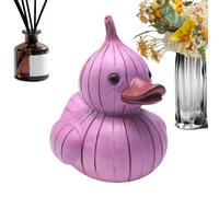 Statue Canard En Résine- Résine 7.5X7.5X6Cm | Décoration Bureau Drôle En Résiné Mignonne Petite Sculpture Canard Légume Pour Bibliothèque Manteau De Cheminée Salon Chambre Tableau De Bord | Home Offic