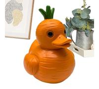 Statue Canard En Résine- Résine 7.5X7.5X6Cm | Décoration Bureau Drôle En Résiné Mignonne Petite Sculpture Canard Légume Pour Bibliothèque Manteau De Cheminée Salon Chambre Tableau De Bord | Home Offic