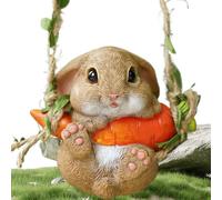 Statue de Jardin de Lapin - Ornement de Voiture oscillant, Pendentif Lapin d'aménagement paysager, Artisanat en résine, Accessoire Mignon, Décoration extérieure et intérieure | Jardin, terrass