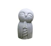 Statue Decorative Durable Resin Grey Little Jizo Buddha Sculpture for Outdoor JIKAIX