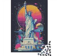Statue of Liberty Art Print Puzzles Imposible,desafío for Adults Juego Educativo 1000 Piezas Obra De Arte De Juego De para Adultos, Regalos A Partir De 14 Años 52x38cm/1000pcs