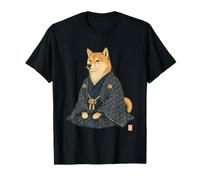 Statuesque Shiba Inu Kimono Ukiyo E Arte Japonés Camiseta