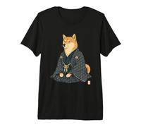 Statuesque Shiba Inu Kimono Ukiyo E Arte Japonés Camiseta Premium