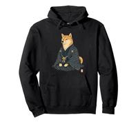 Statuesque Shiba Inu Kimono Ukiyo E Arte Japonés Sudadera con Capucha