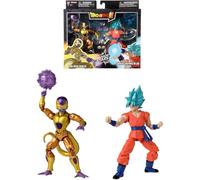 BANDAI - Dragon Ball Super - Figura Dragon Stars 17 cm - Battle Pack - Golden Freezer vs Super Saiyan Blue Goku - 37169