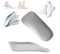 Staturelabs - Plantillas Staturelabs Stratus Lift 2.0, ocultas sin problemas en cualquier tipo de zapato, plantillas ortopédicas unisex ultra cómodas para hombres y mujeres (gris, 0.98 pulgadas)