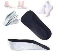 Staturelabs - Plantillas Staturelabs Stratus Lift 2.0, ocultas sin problemas en cualquier tipo de zapato, plantillas ortopédicas unisex ultra cómodas para hombres y mujeres (negro, 1.37 pulgadas)