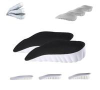 Staturelabs Stature Labs Insoles, Stratus Lift 2.0, Insoles 3 Inch Lifts Height, Ultra Comfort Unisex rthopedic Height Increase Insoles for Men Women (Black,0.98in)